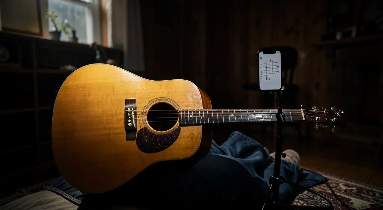 Lerne Gitarre mit einer App