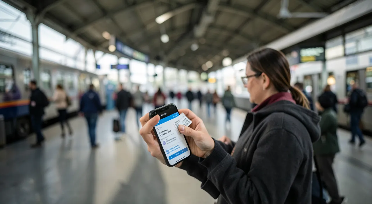 Billets de train et d'avion en application