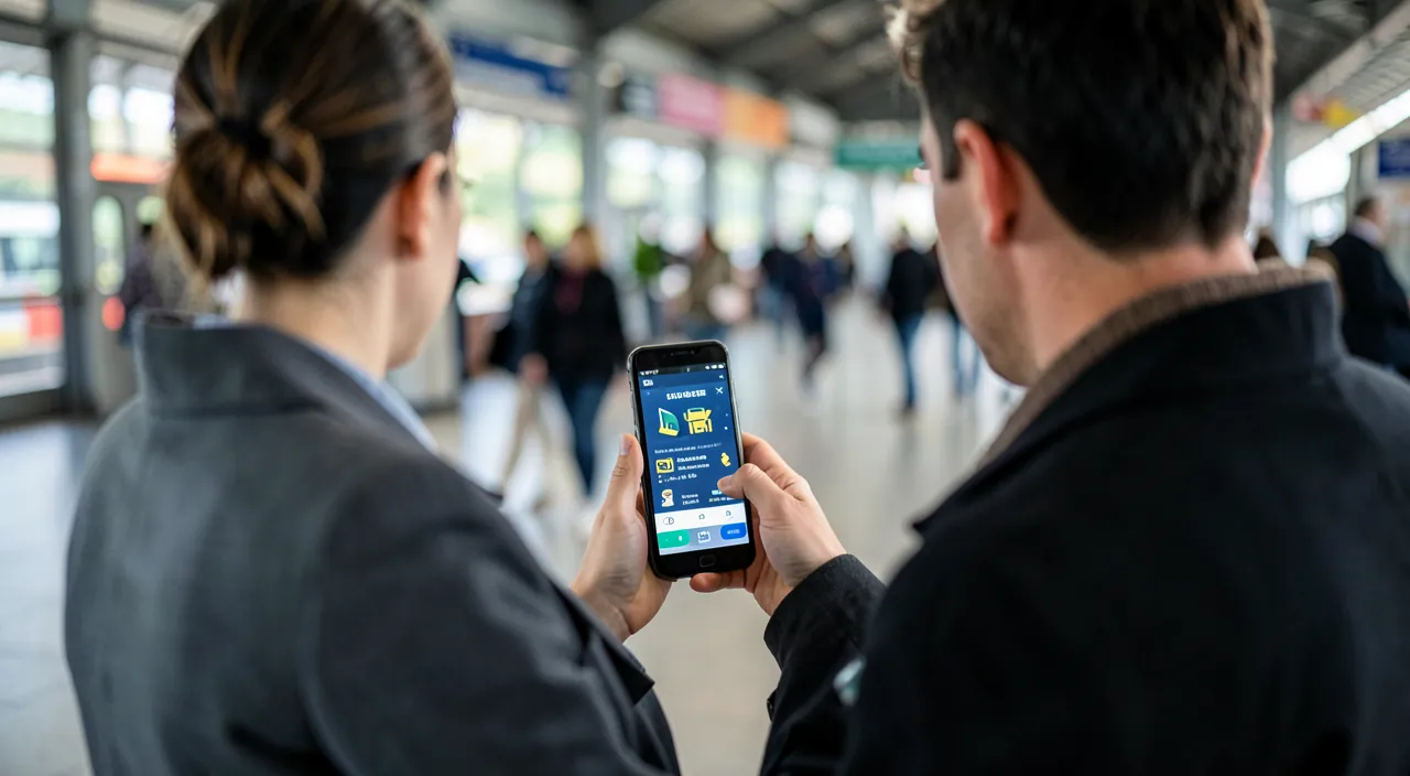 Billets de train et d'avion en application