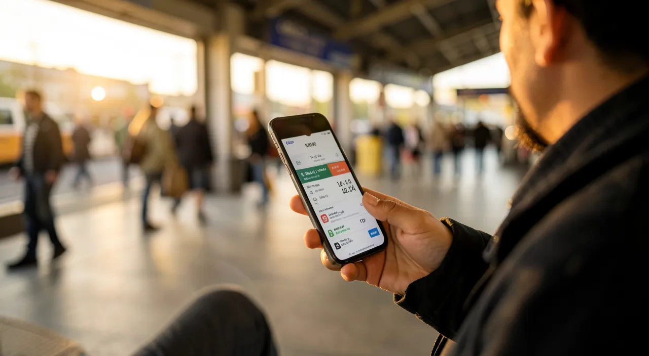 Billets de train et d'avion en application