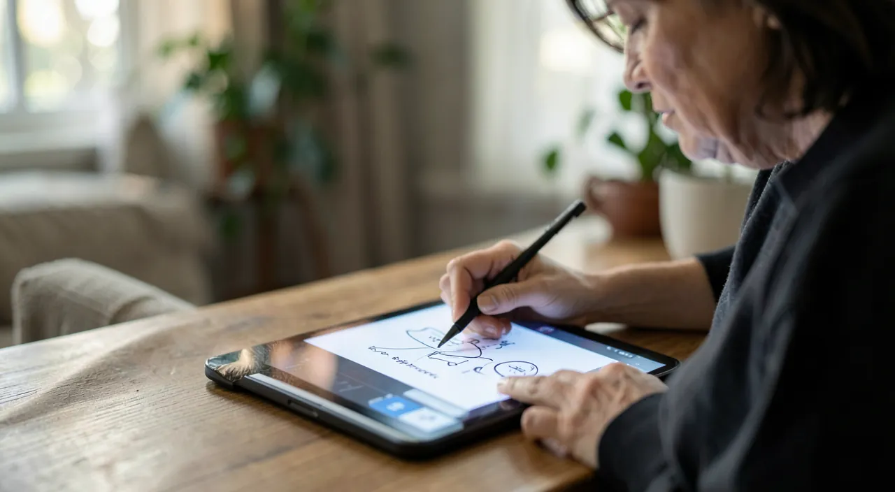 Zeichnen und kreieren auf dem Tablet