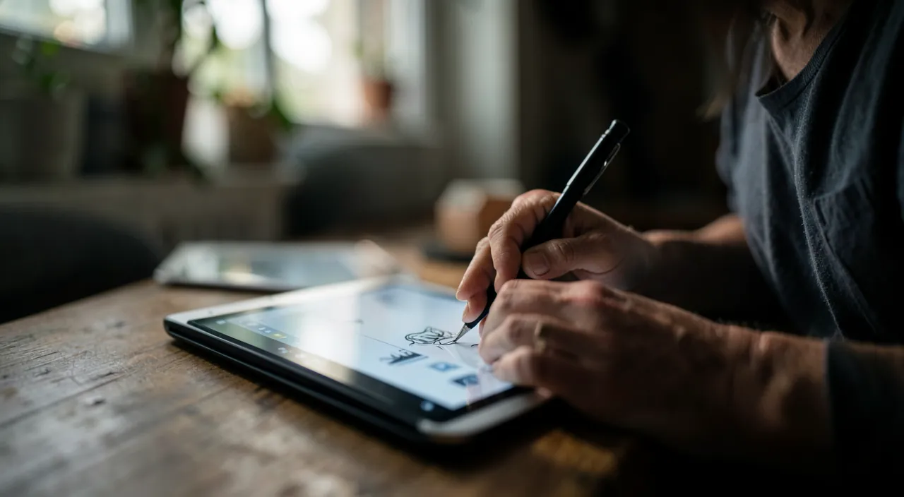 Zeichnen und kreieren auf dem Tablet