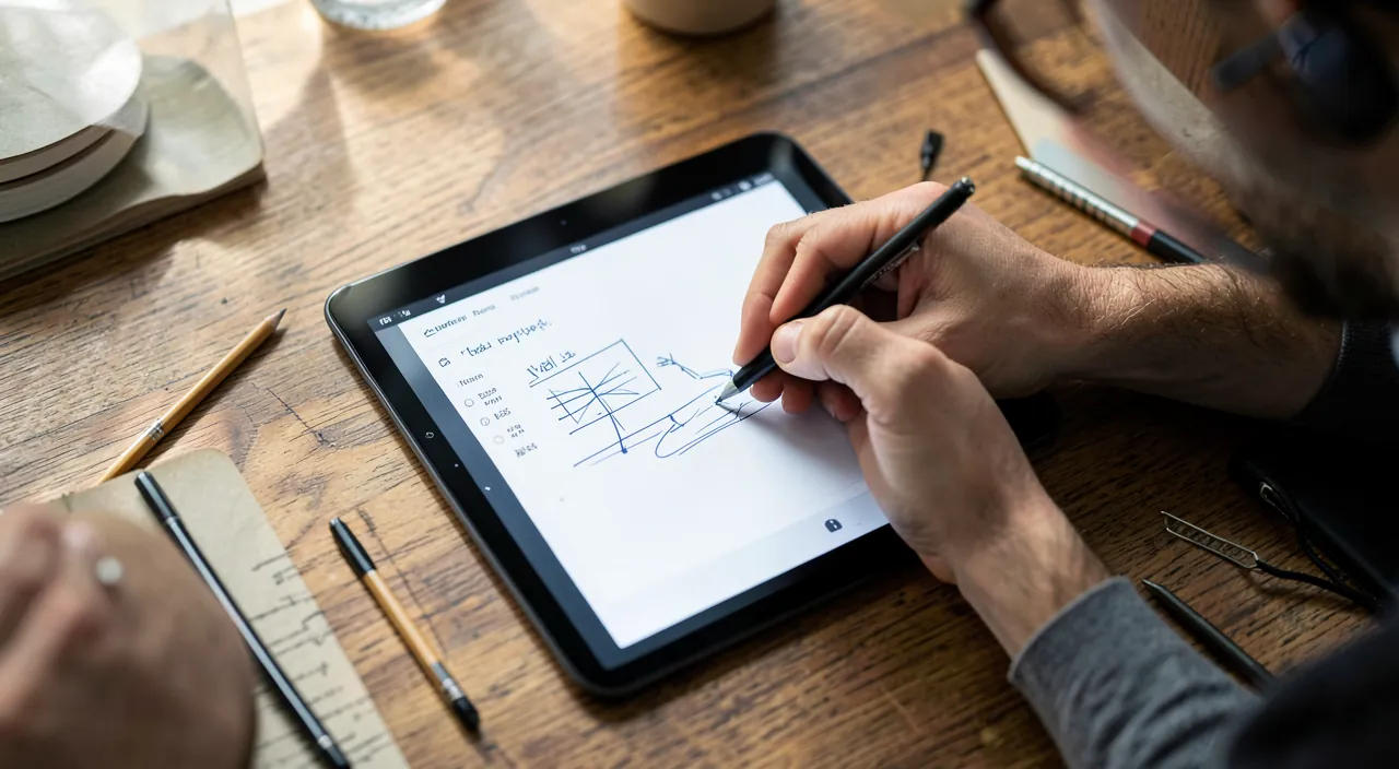 Zeichnen und kreieren auf dem Tablet