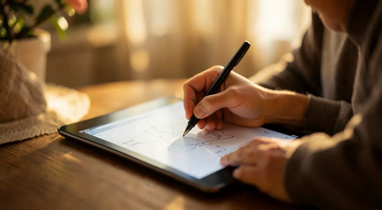 Zeichnen und kreieren auf dem Tablet