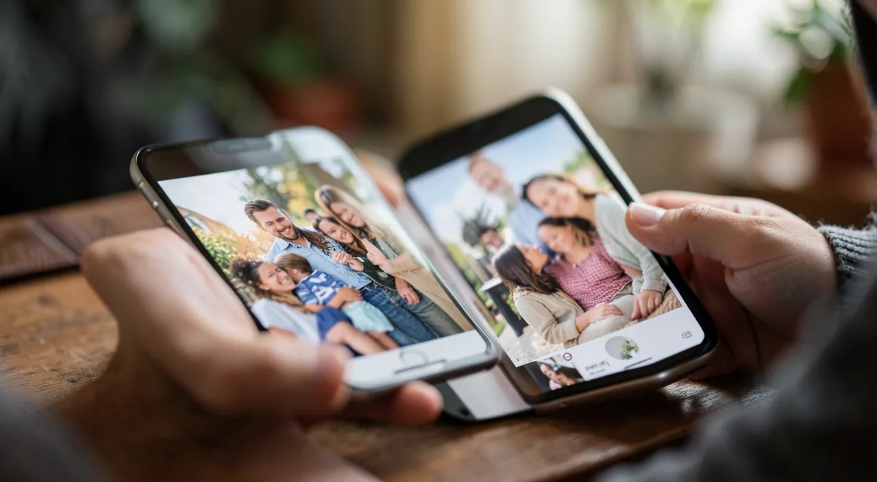 Partager des albums photo en famille