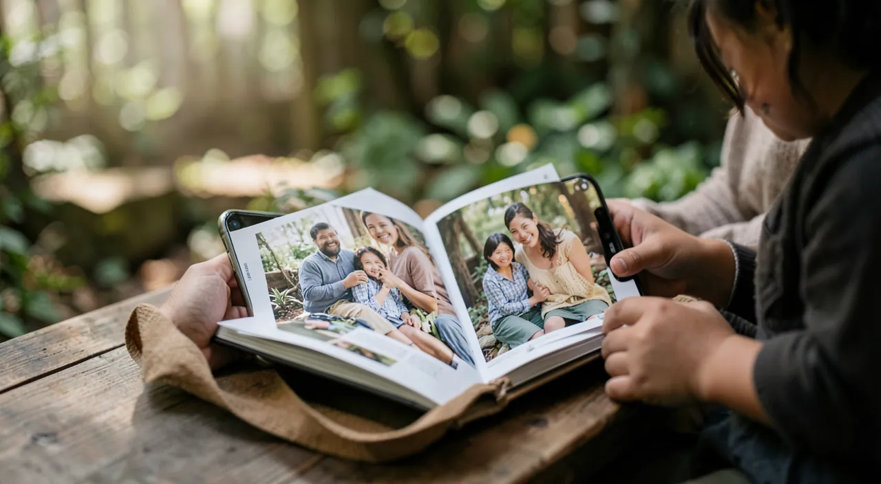 Partager des albums photo en famille