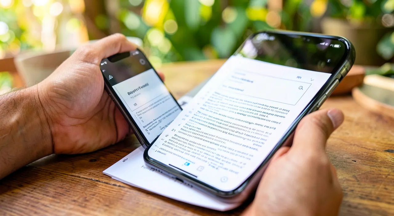 Scanner un document avec l'app Notes