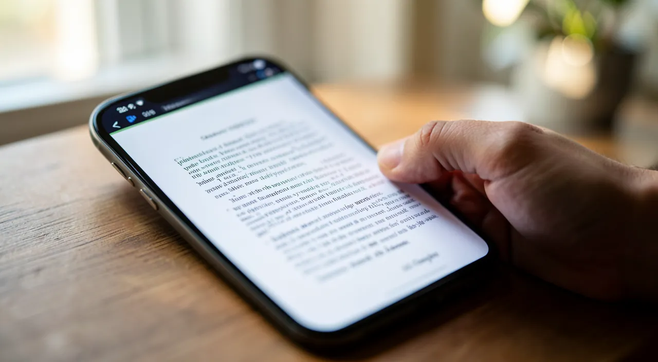 Scanner un document avec l'app Notes