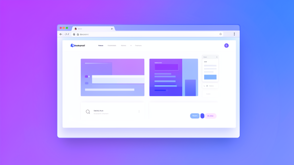 Maquette de site web professionnel dans un navigateur