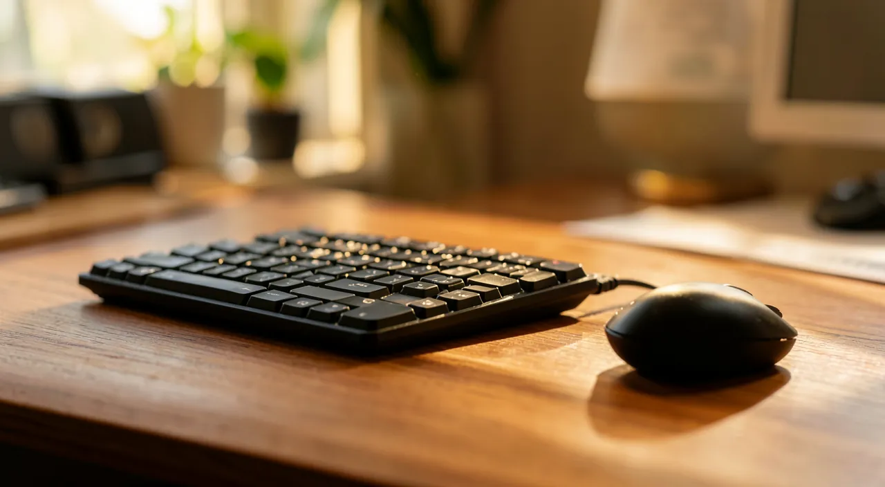 Tastatur oder ohne Draht Maus, die abstürzen