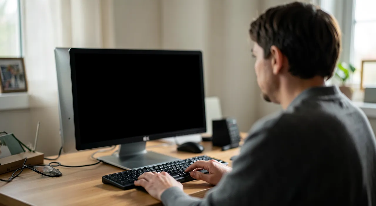 Pantalla negra mientras el dispositivo está encendido