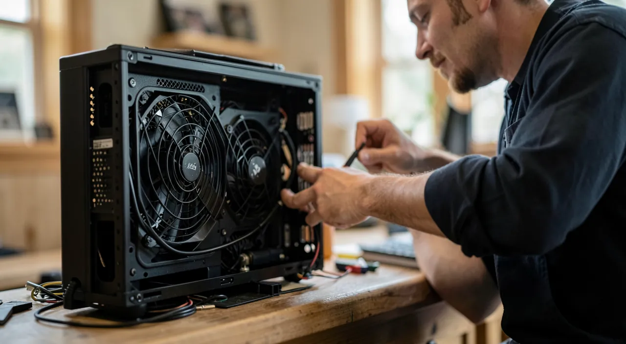 Noisy computer: fan and hard drive