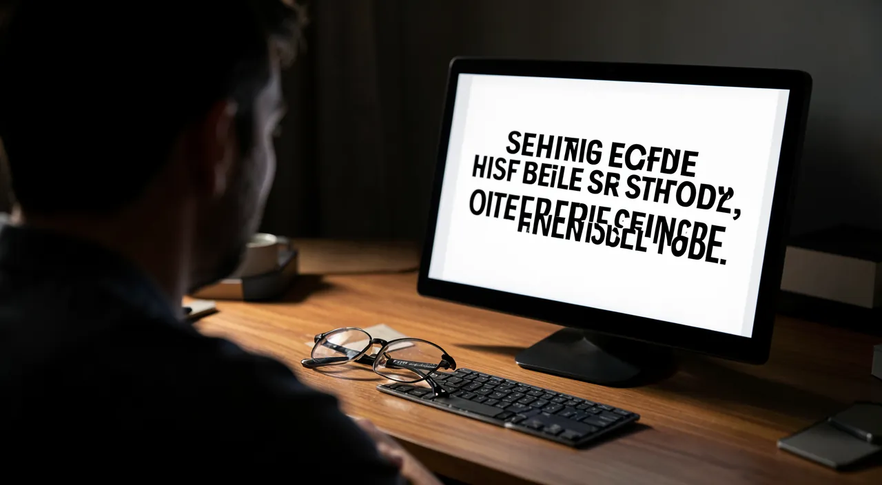 Den Text auf dem Bildschirm vergrößern, um besser zu lesen