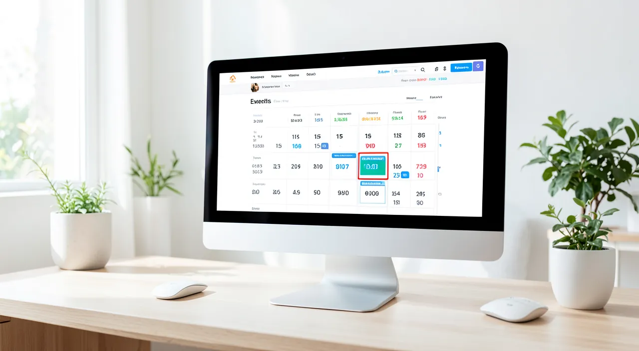 Mostrar un calendario de eventos