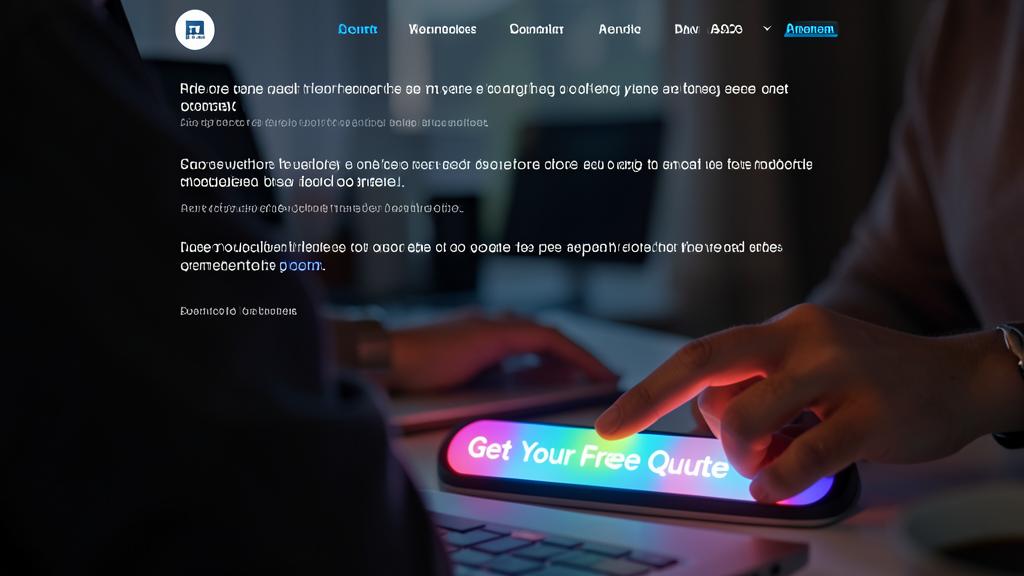 Une main appuie sur un bouton lumineux et coloré sur un smartphone.